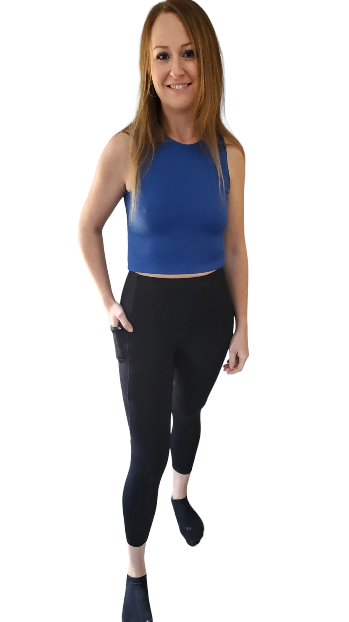 High Waisted Tummy Control Shaping Leggings with Pockets that have Zippers