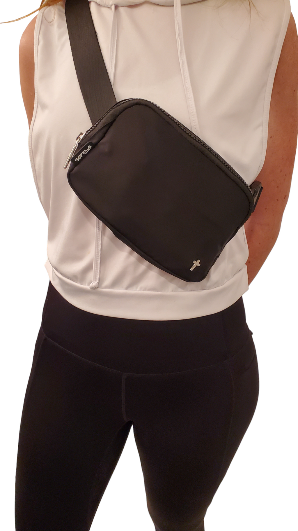 1L Faith Black Everywhere Belt Bag Crossbody Bag Women's Men's