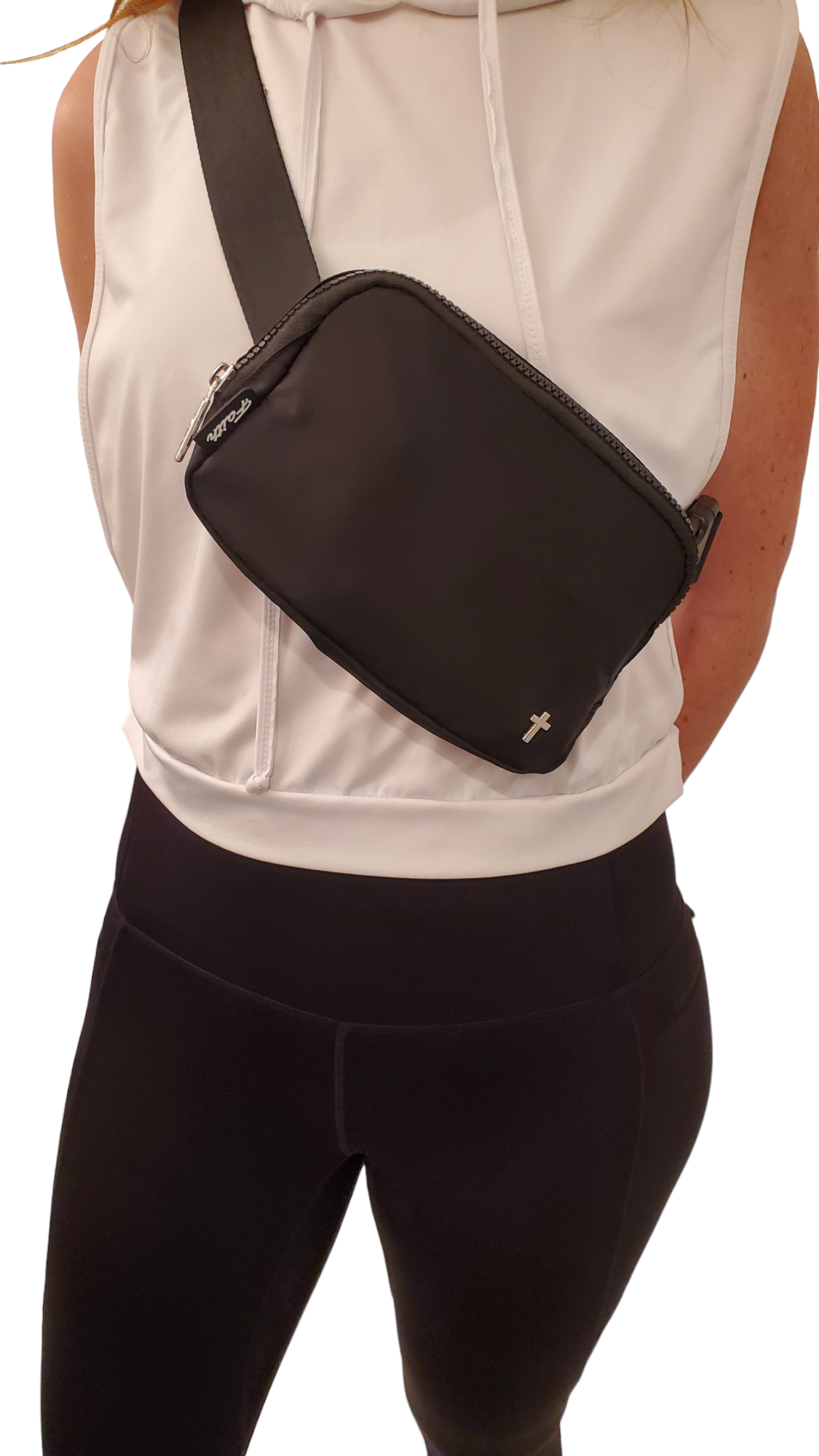1L Faith Black Everywhere Belt Bag Crossbody Bag Women's Men's