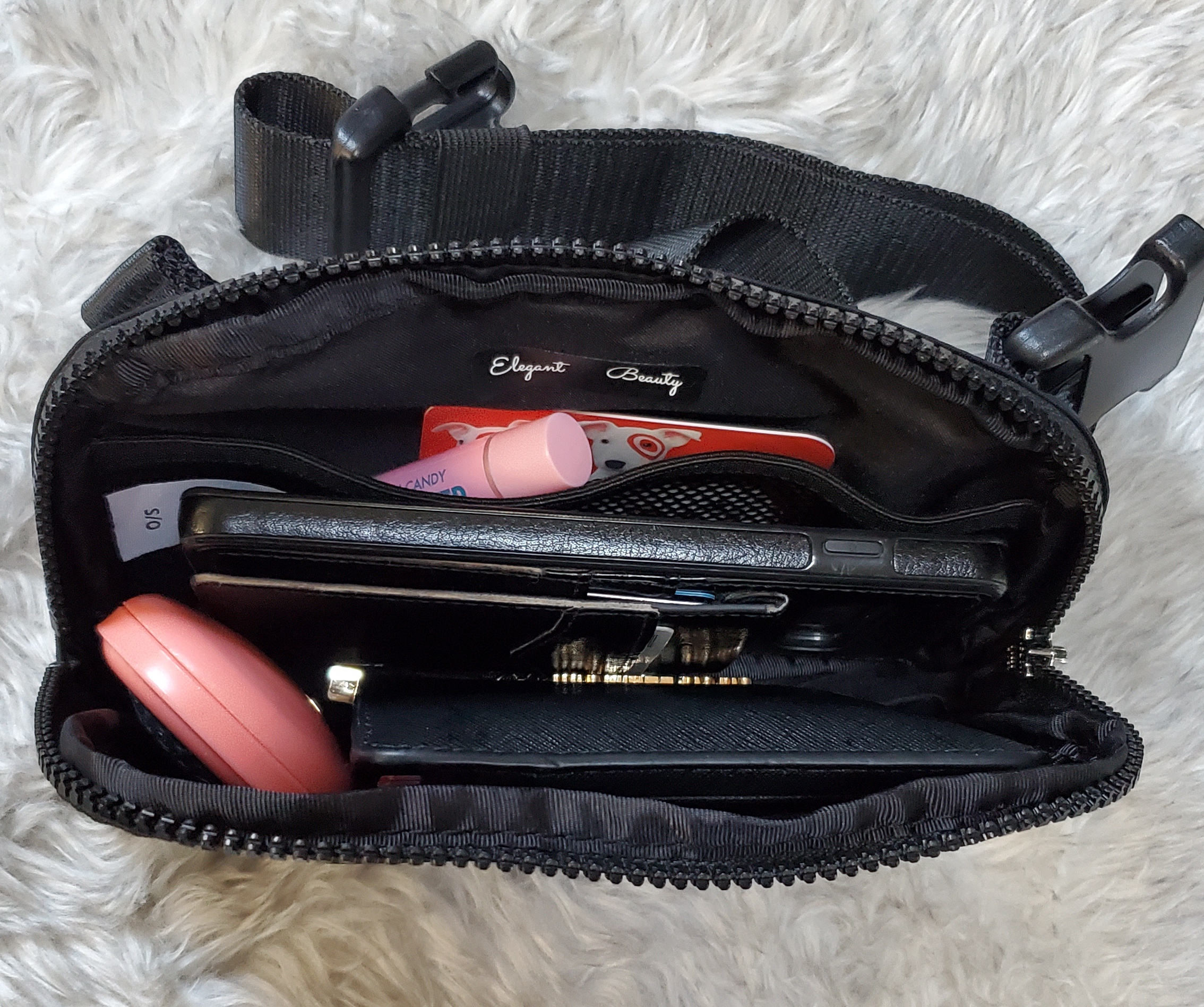 1L Faith Black Everywhere Belt Bag Crossbody Bag Women's Men's
