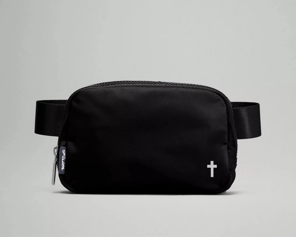 1L Faith Black Everywhere Belt Bag Crossbody Bag Women's Men's
